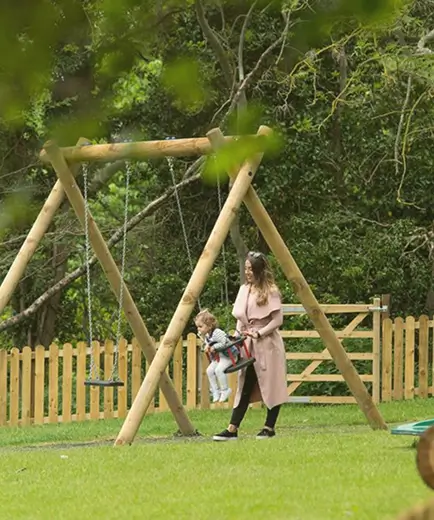 the woods play area