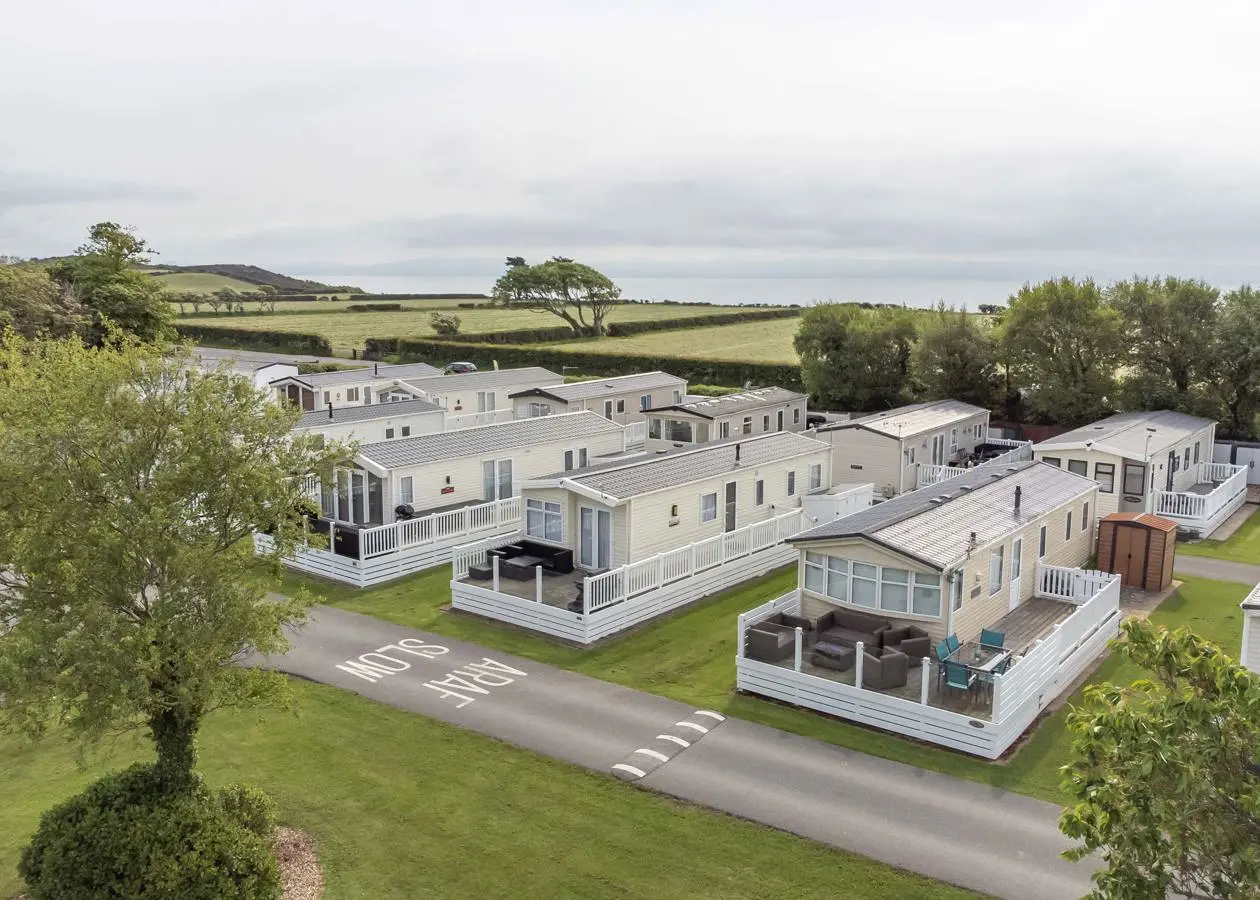 crugan caravans surrounded by trees